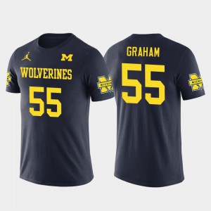 Navy Men Future Stars Philadelphia Eagles Football Brandon Graham Michigan T-Shirt #55 839629-292