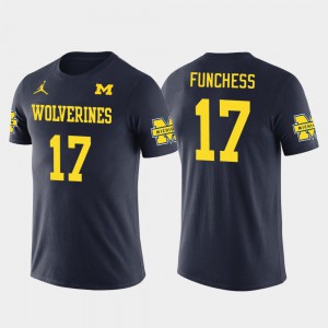 Future Stars Devin Funchess Michigan T-Shirt Carolina Panthers Football Men #17 Navy 495977-122
