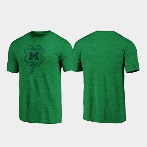 Michigan T-Shirt Green St. Patrick's Day Celtic Charm Tri-Blend For Men 366592-332