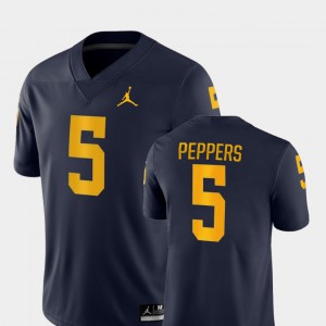 For Men Navy College Football Game #5 Jabrill Peppers Michigan Jersey 581795-920