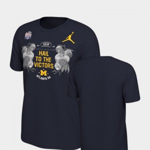 Navy For Men Verbiage Michigan T-Shirt 2018 Peach Bowl Bound 982478-289