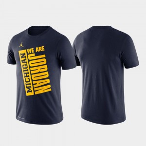 For Men Basketball Performance Just Do It Michigan T-Shirt Navy 179912-852