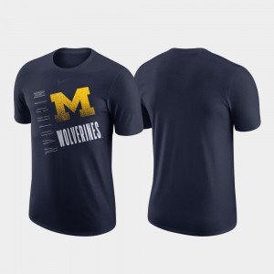 Performance Cotton Navy Just Do It Michigan T-Shirt Men 818396-296
