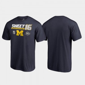 Sweet 16 Backdoor Michigan T-Shirt Mens Navy March Madness 2019 NCAA Basketball Tournament 336663-484