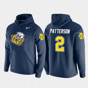 #2 Shea Patterson Michigan Hoodie Pullover Mens Vault Logo Club Navy 972852-674