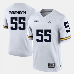 #55 White Brandon Graham Michigan Jersey College Football Men's 348111-756