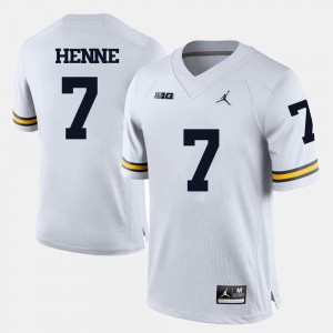 College Football Chad Henne Michigan Jersey White #7 Mens 358778-674
