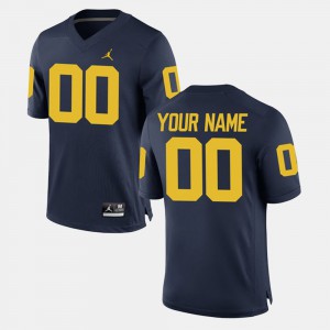 #00 College Limited Football Michigan Customized Jersey Navy Mens 513155-255