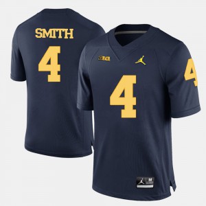 #4 De'Veon Smith Michigan Jersey College Football Navy Blue For Men 328723-597