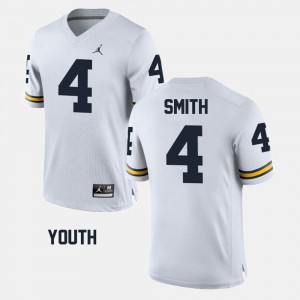 #4 White Kids College Football De'Veon Smith Michigan Jersey 873497-949