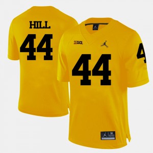 College Football #44 For Men Yellow Delano Hill Michigan Jersey 149467-154
