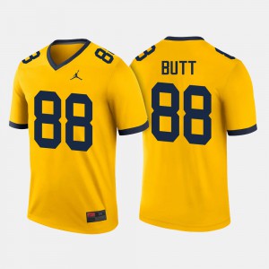 #88 College Football Jake Butt Michigan Jersey Men Maize 618041-268