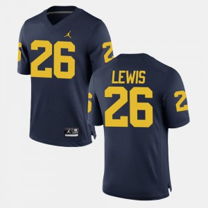 #26 For Men Jourdan Lewis Michigan Jersey Alumni Football Game Navy 474525-591