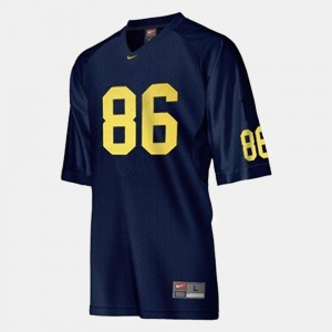 College Football #86 Mario Manningham Michigan Jersey Blue Men's 735545-869