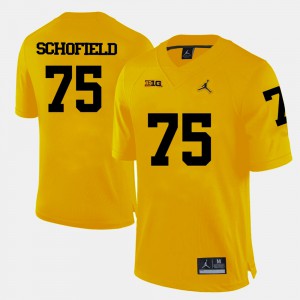 Michael Schofield Michigan Jersey Yellow College Football #75 Men 126064-364